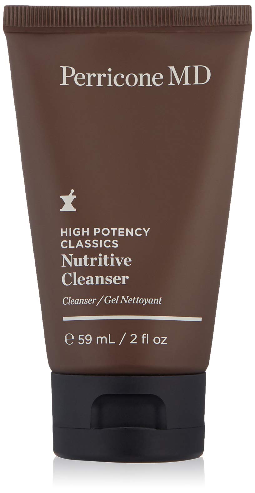 Perricone MD Nutritive Cleanser bottle promotes gentle hydration for dry skin.