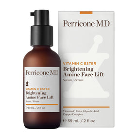 Perricone MD Vitamin C Ester Brightening Amine Face Lift serum texture shows lightweight absorption.