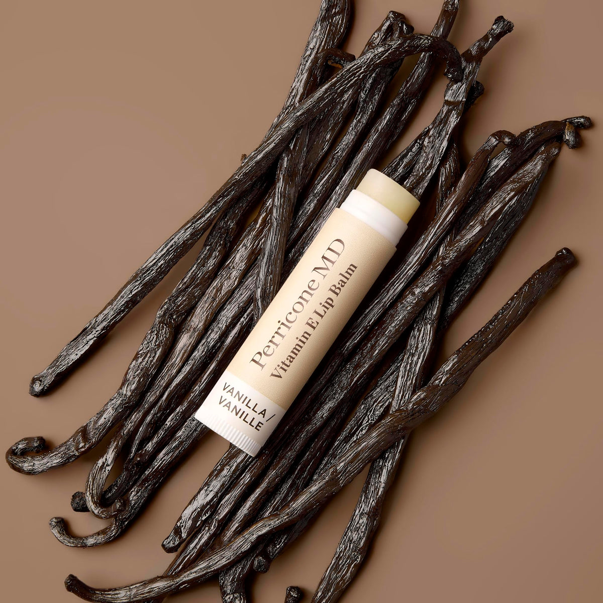 Perricone MD Vitamin E Lip Balm soft gloss finish complements lips with a light shine