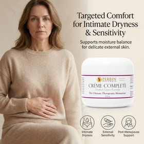 Perrin Naturals Creme Complete packaging emphasizes purity and eco-friendly design.