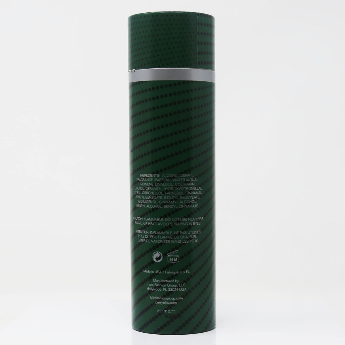 Perry Ellis 360 Green packaging on display communicates premium quality.