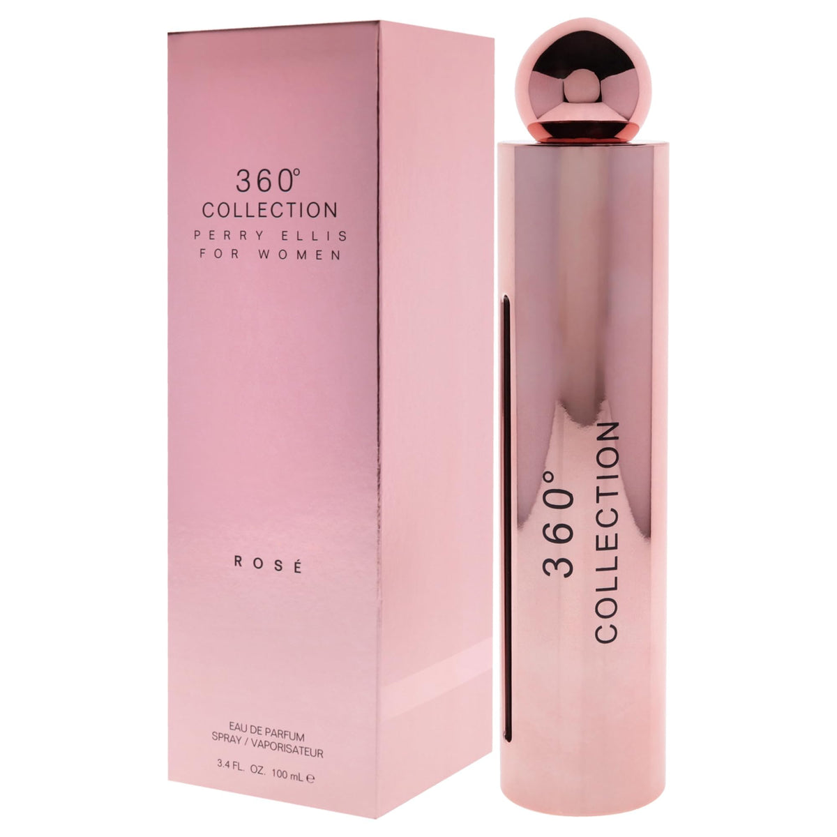 Perry Ellis 360 Rose cap close-up on the bottle.