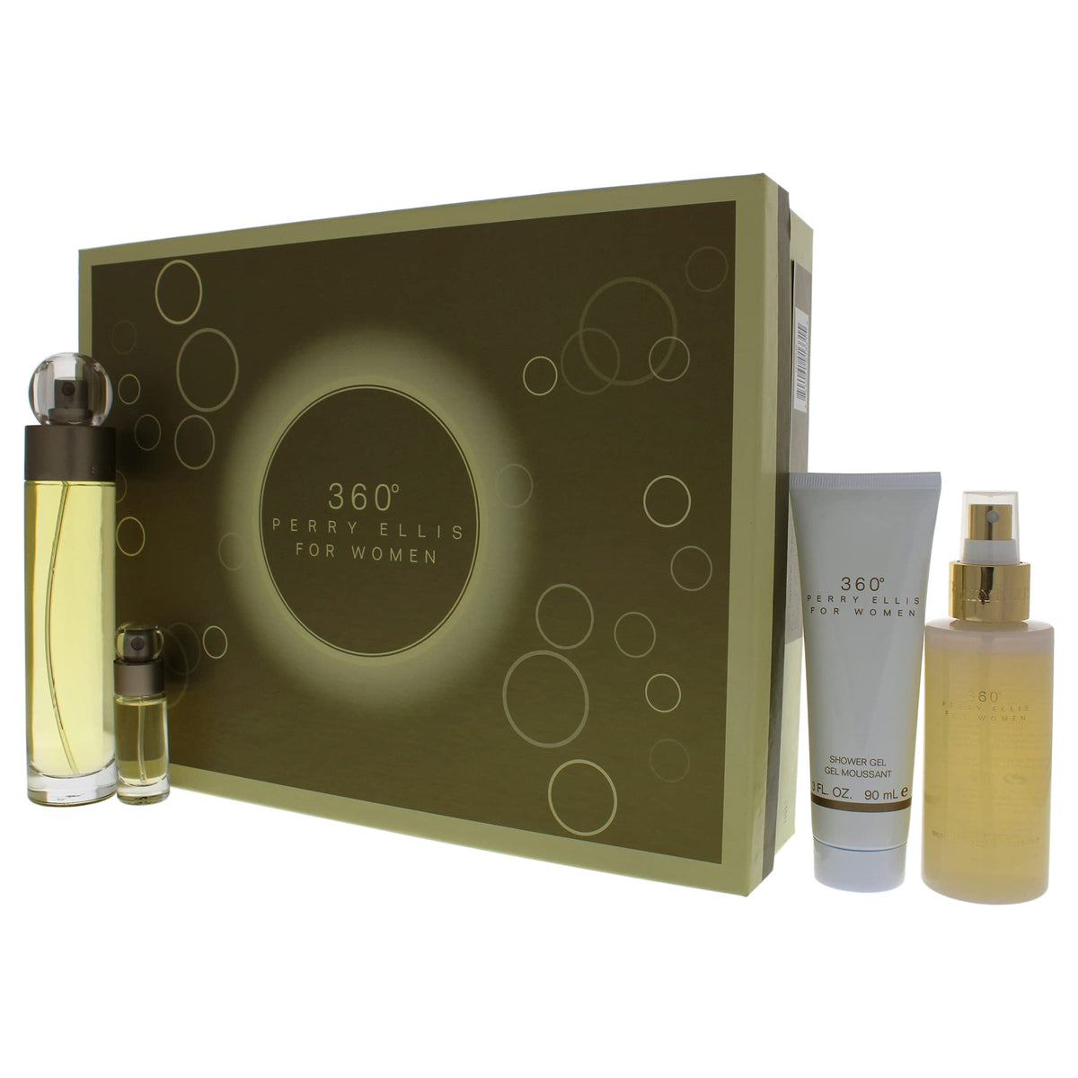 Perry Ellis 360 Women gift set box for complete fragrance routine.