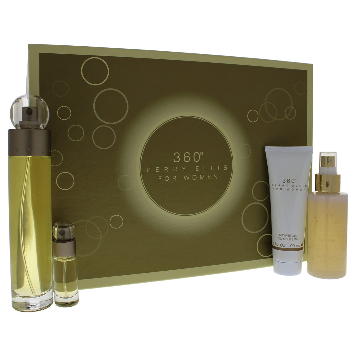 Perry Ellis 360 Women shower gel tube with refreshing fragrance.