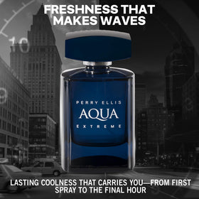 Perry Ellis Aqua Extreme cap detail with sleek modern design.