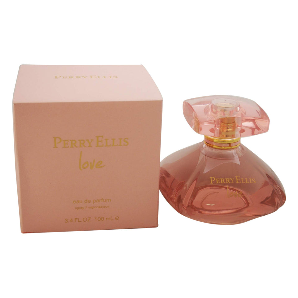 Perry Ellis Love bottle close-up, ideal for daily wear with long-lasting fragrance.