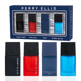 Perry Ellis Night Sky bottle pour, lasting masculine aroma for evening occasions.