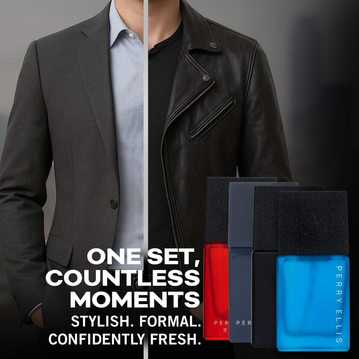 Perry Ellis Pure Blue mini bottle offers citrus aquatic notes for daytime.