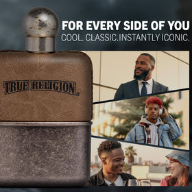 Perry Ellis True Religion Original Scent base-notes cedarwood and oak moss for warmth.