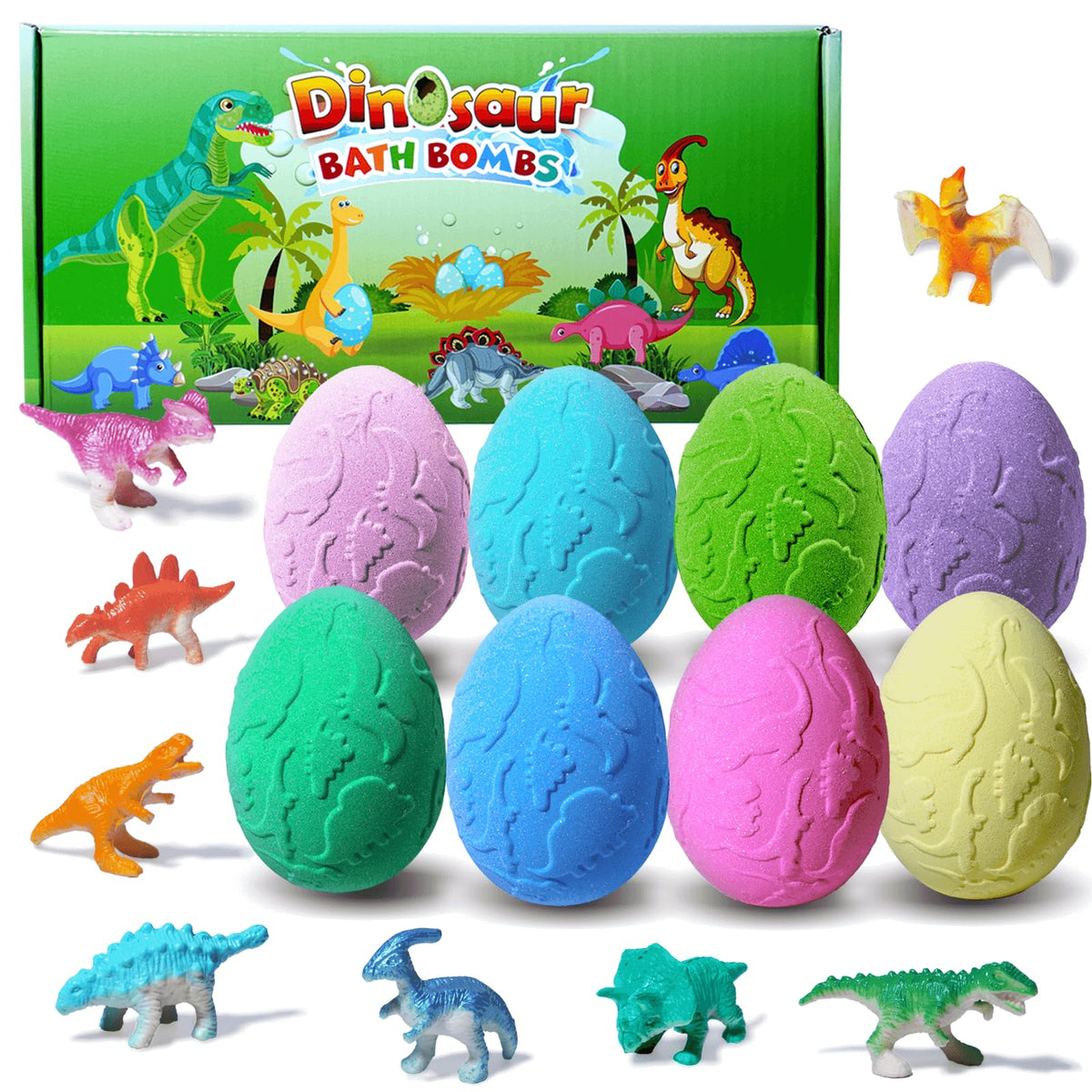 Persidra dinosaur-bath-bomb-pack-inside-toy reveals a bath-time surprise.