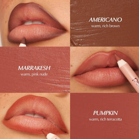Swatch of the PERSONA 90210 lip liner pencil with matte finish