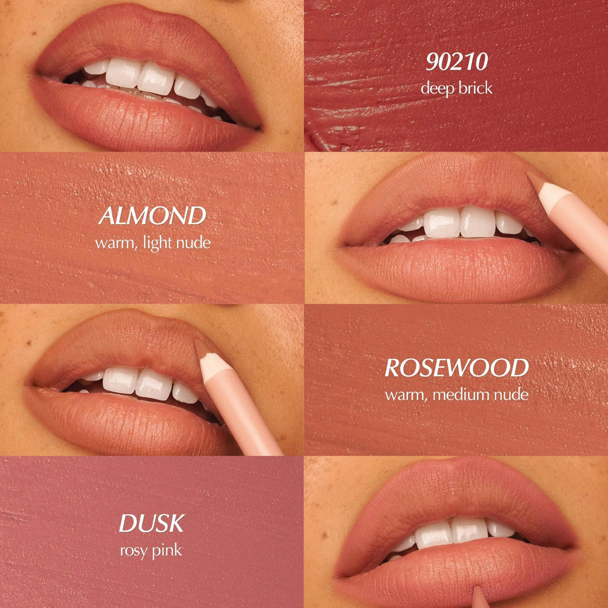 Fuller lip outline effect with PERSONA 90210 lip liner pencil