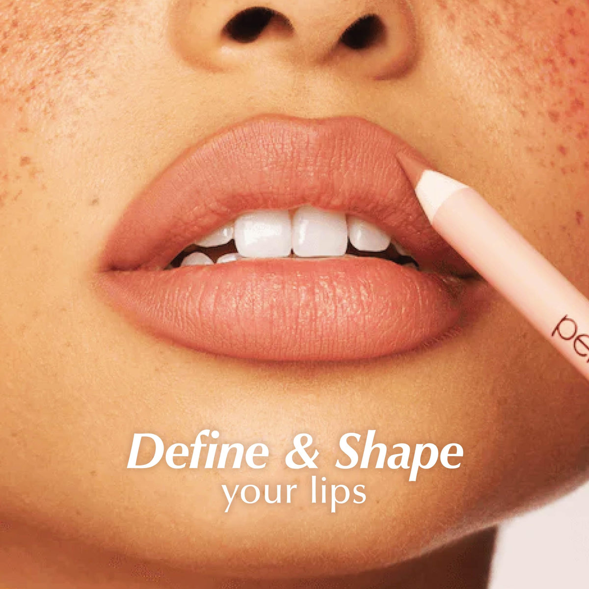 APPLICATION swatch of PERSONA Americano Lip Liner Pencil shows smooth color payoff.