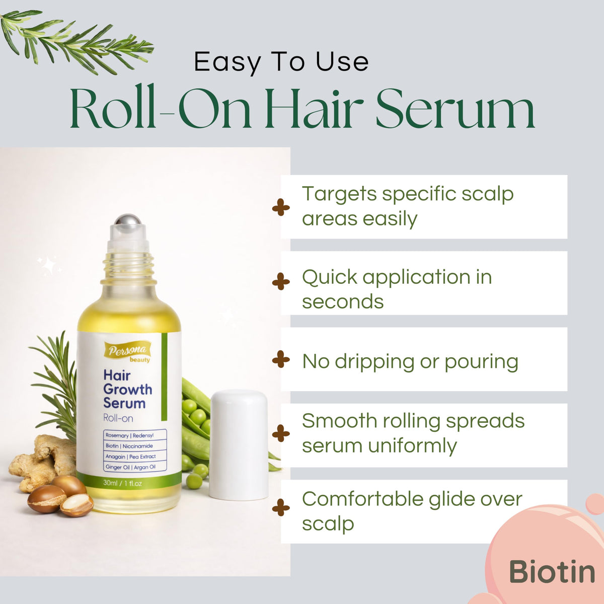 Persona Beauty easy daily routine with massage after application for better absorption.