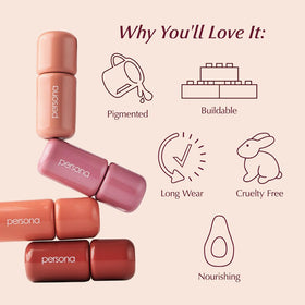 Persona Cider Cloudtint vegan and cruelty-free formula, produced responsibly.