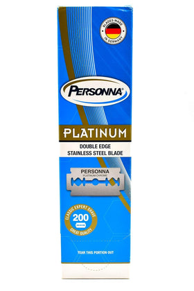 Personna Platinum edge close-up, smooth forgiving shaves with reduced drag.
