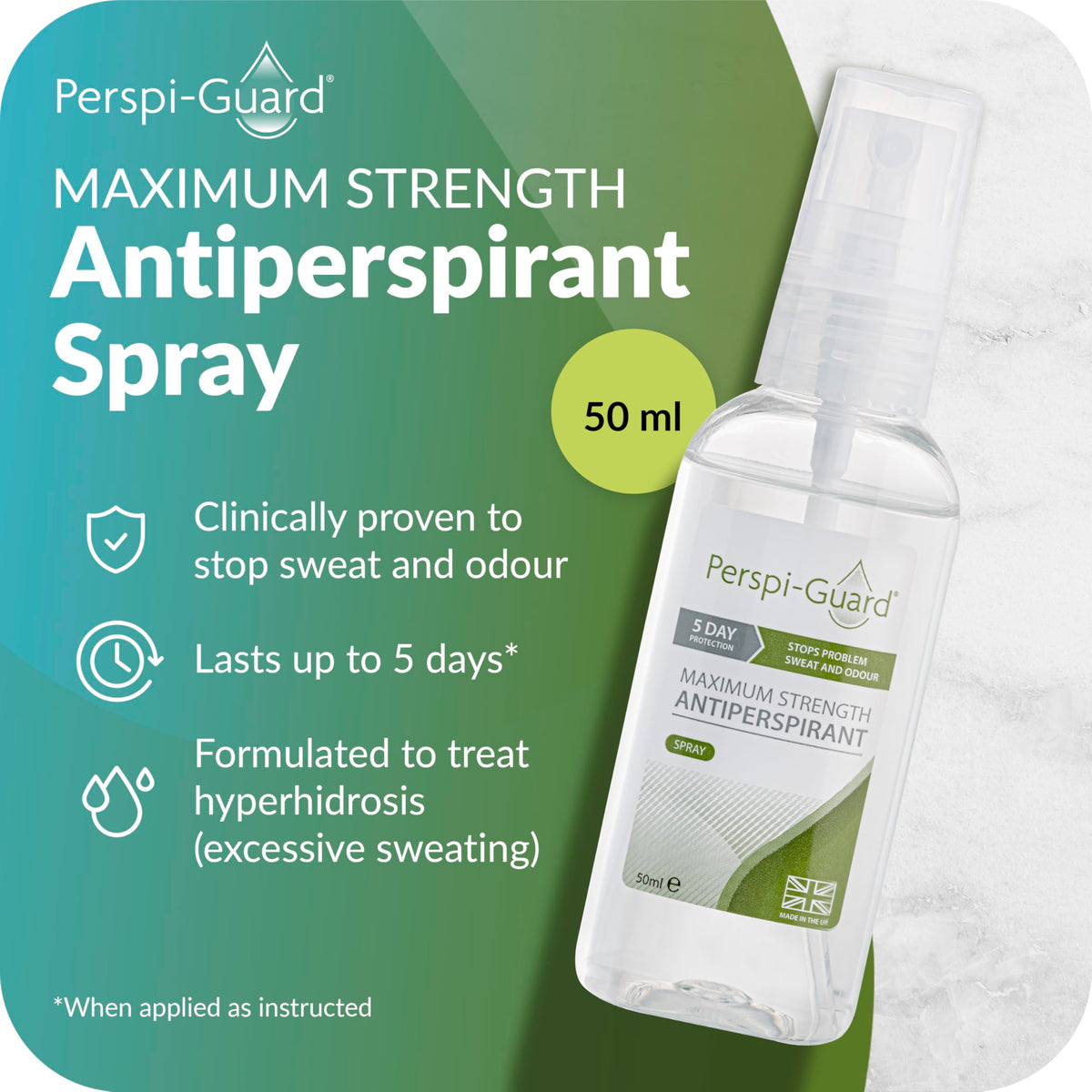 Perspiguard unscented formula ideal for fragrance free daily wear