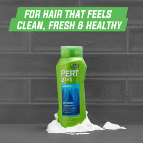 Pert Plus anti-dandruff shampoo lather highlights relief from flakes and itch.