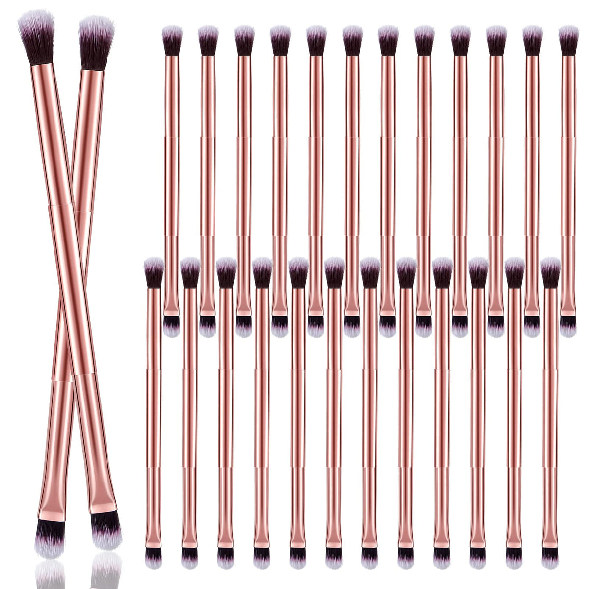 Perthlin 24Pcs Eyeshadow Smudge Brush flat head concealer for precise coverage