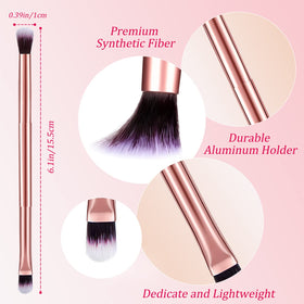 Perthlin 24Pcs Eyeshadow Smudge Brush round head blending for seamless transitions