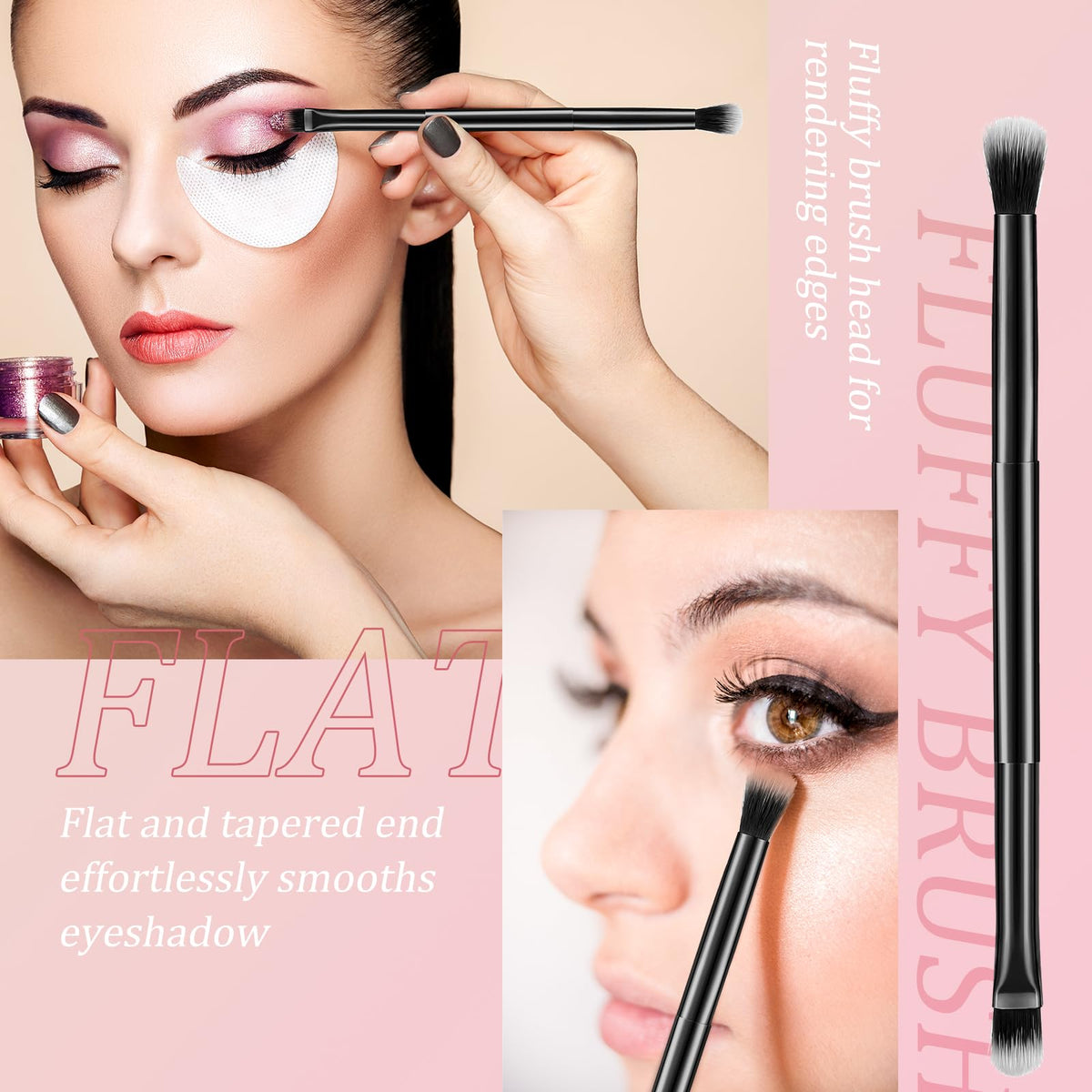 Perthlin flat concealer head reaches nose and under eyes easily.