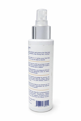 Peruvian White Silk Press spray-dispense delivers a protective shine mist
