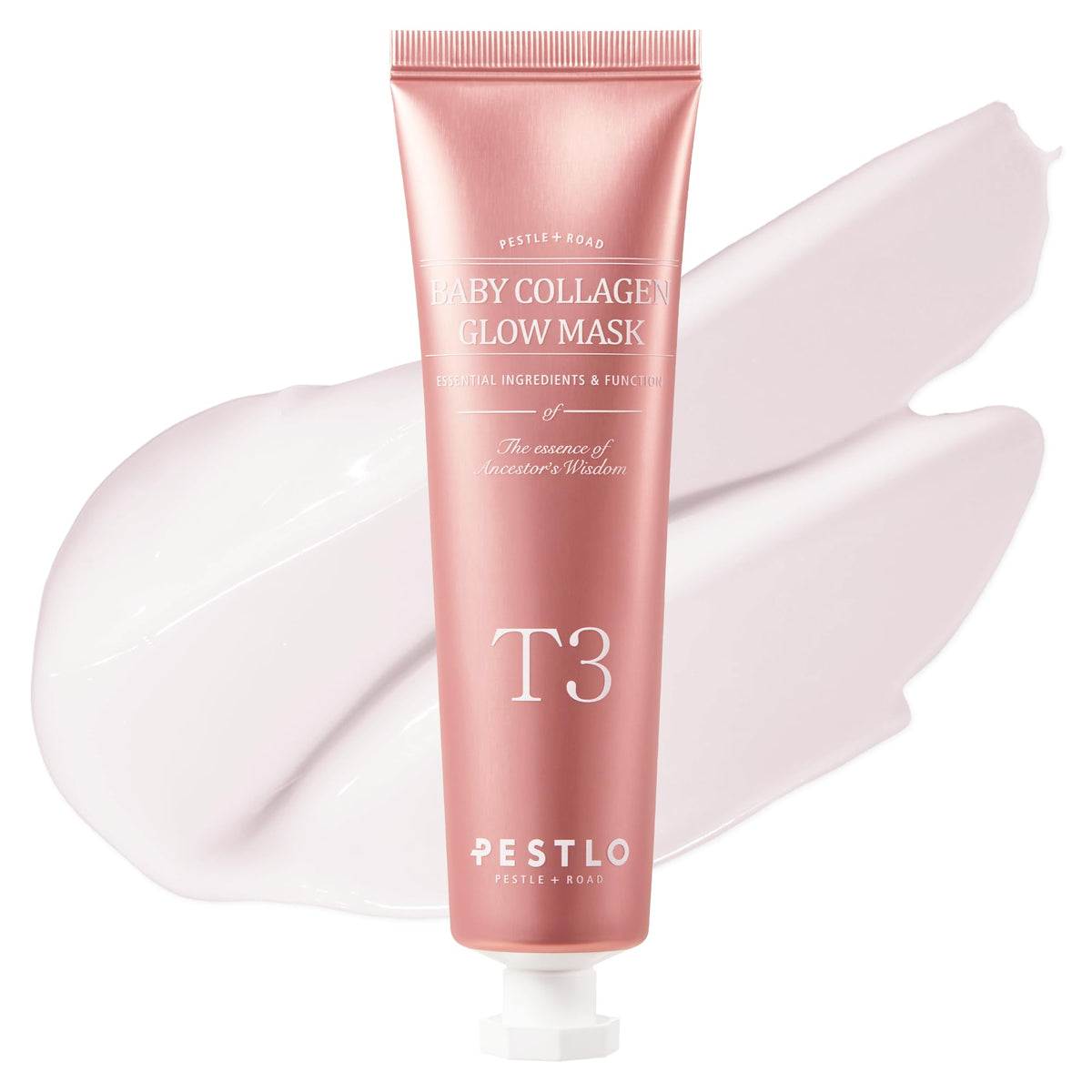 PESTLO PESTLE + ROAD packaging displays vegan collagen for radiant skin.