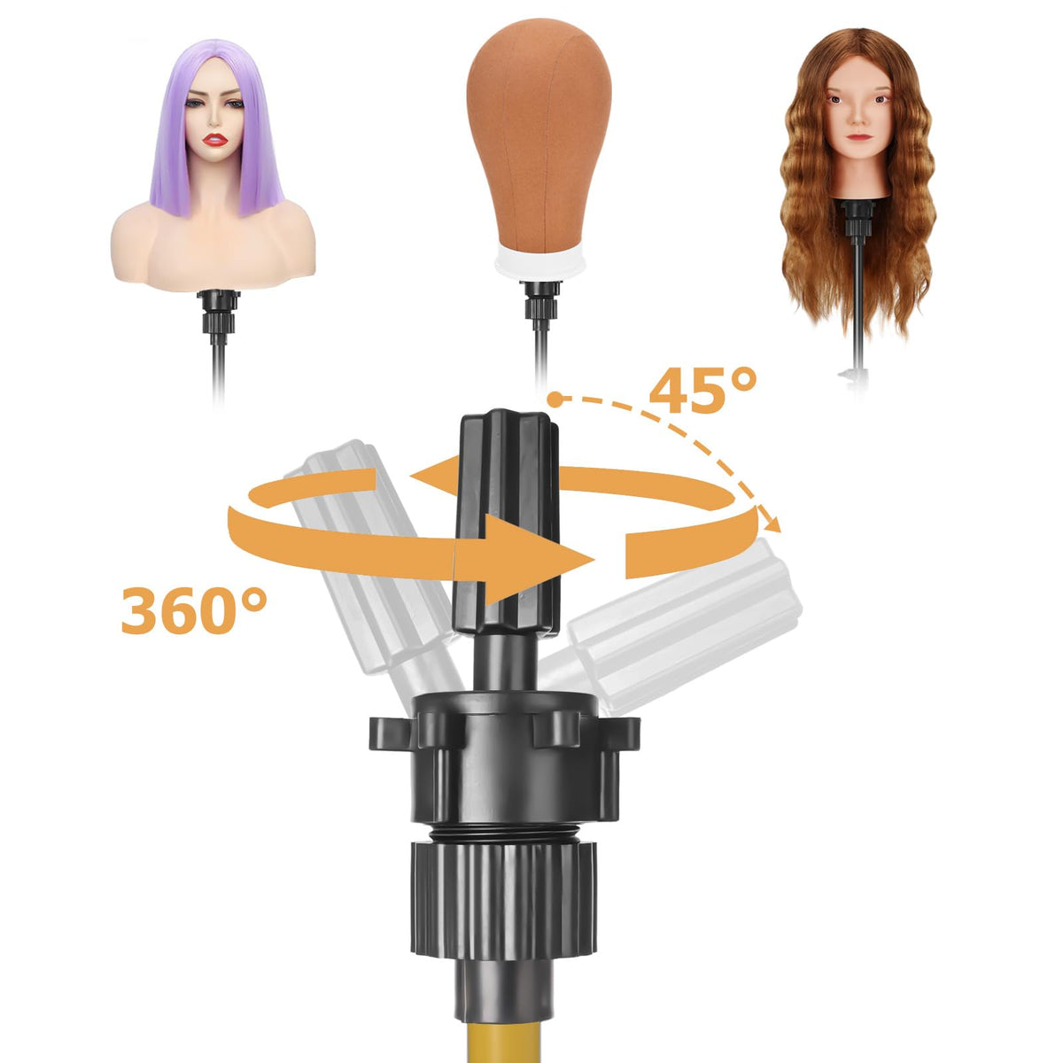 Pet Baby foldable wig stand offers portable convenience on site.