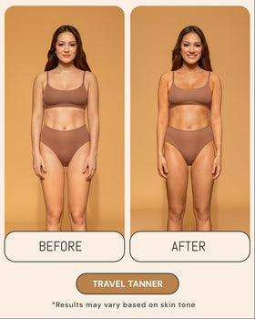 Peta Jane Travel Tanner creamy formula applies smoothly with streak-free bronze.