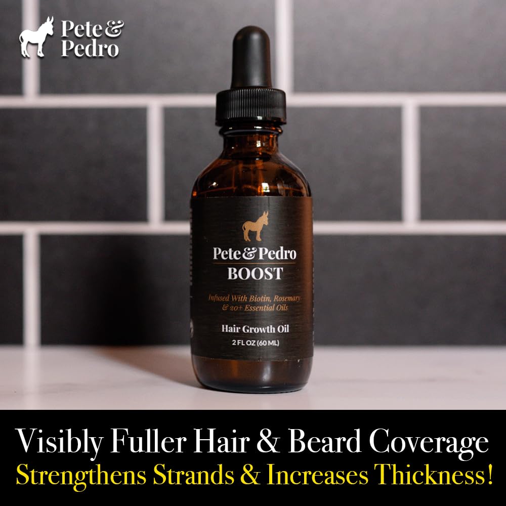 Pete & Pedro BOOST rosemary oil ingredient icon highlights natural aroma.