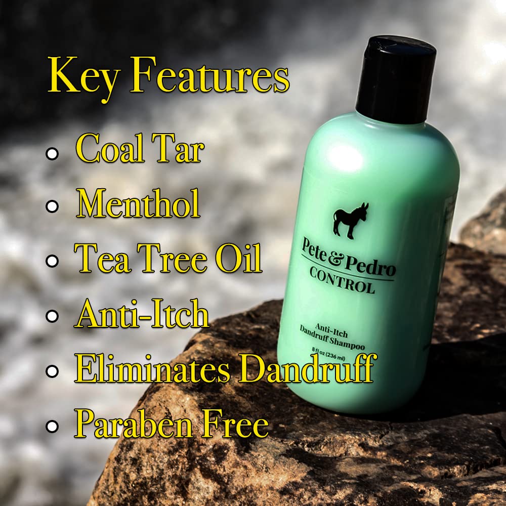 Pete & Pedro conditioner bottle highlights peppermint conditioning for moisture.
