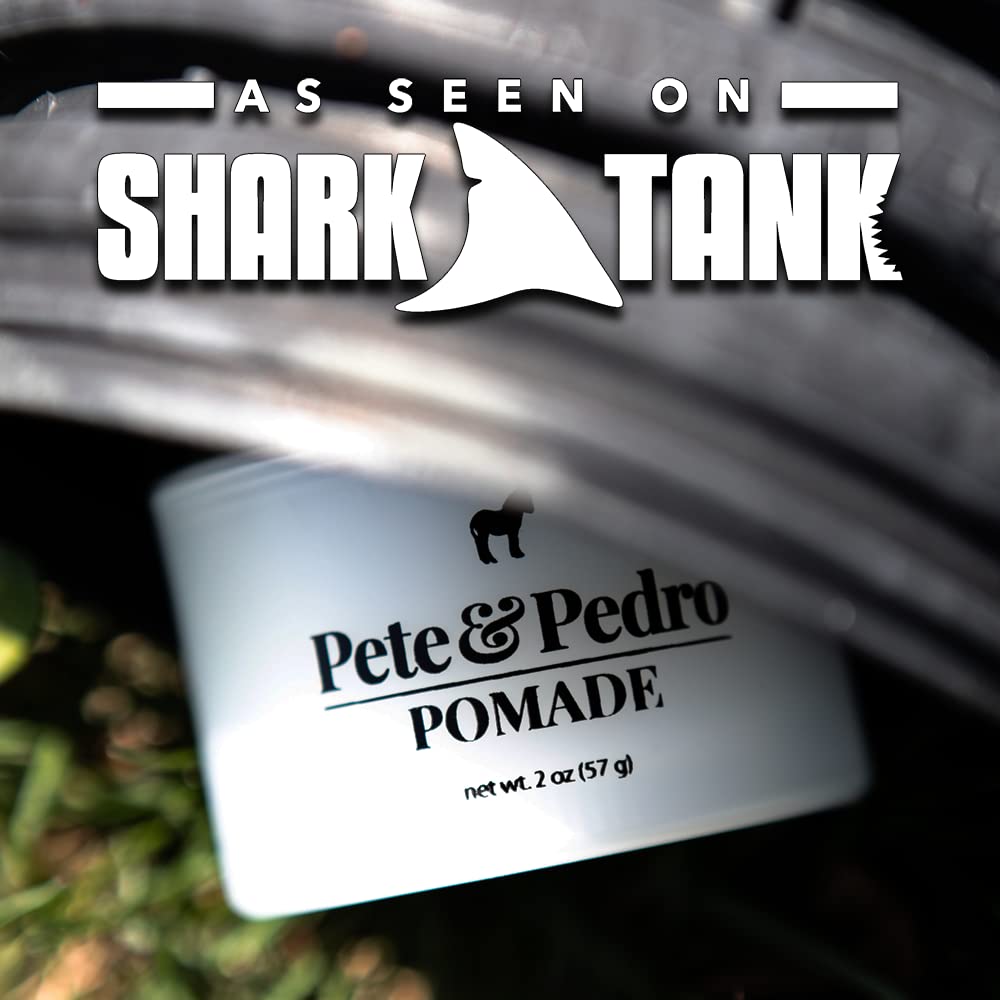 Pete & Pedro Hair Pomade shine closeup captures luminous finish and defined texture.