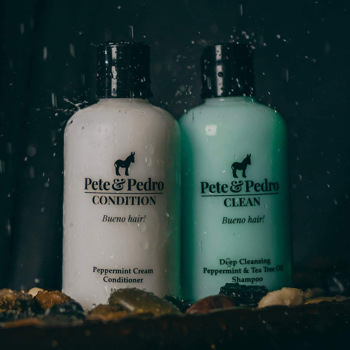 Pete & Pedro Paraben-free bottle close-up emphasizes clean formula.