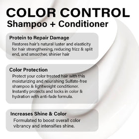 Peter Coppola Color Control close-up on keratin-focused formula.