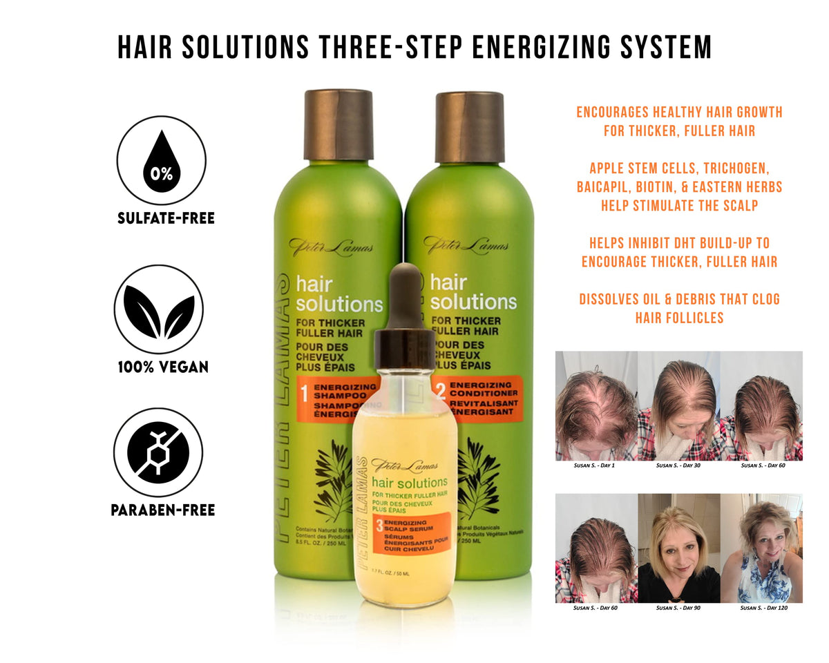 Aloe and peach seed extracts in Peter Lamas formula provide soothing scalp hydration