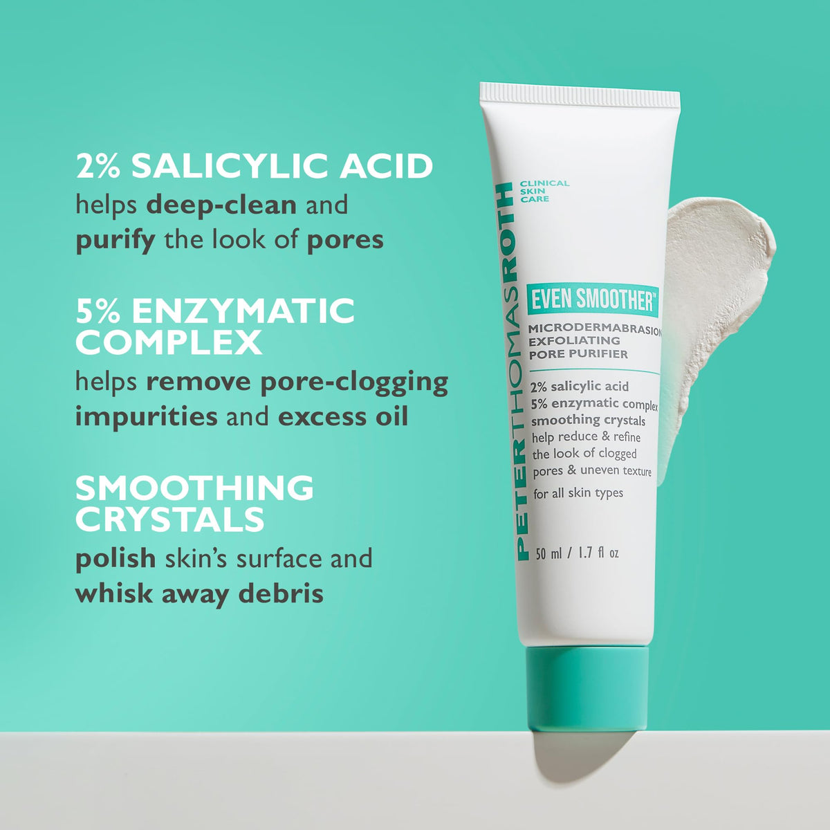 Peter Thomas Roth Even Smoother enzymatic complex showcases surface impurity removal and oil balance.