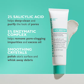 Peter Thomas Roth Even Smoother enzymatic complex showcases surface impurity removal and oil balance.