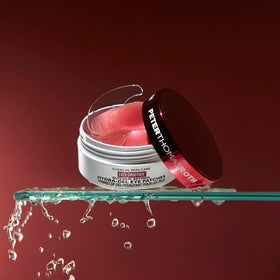 Close-up of Peter Thomas Roth Even Smoother patches on under-eye area