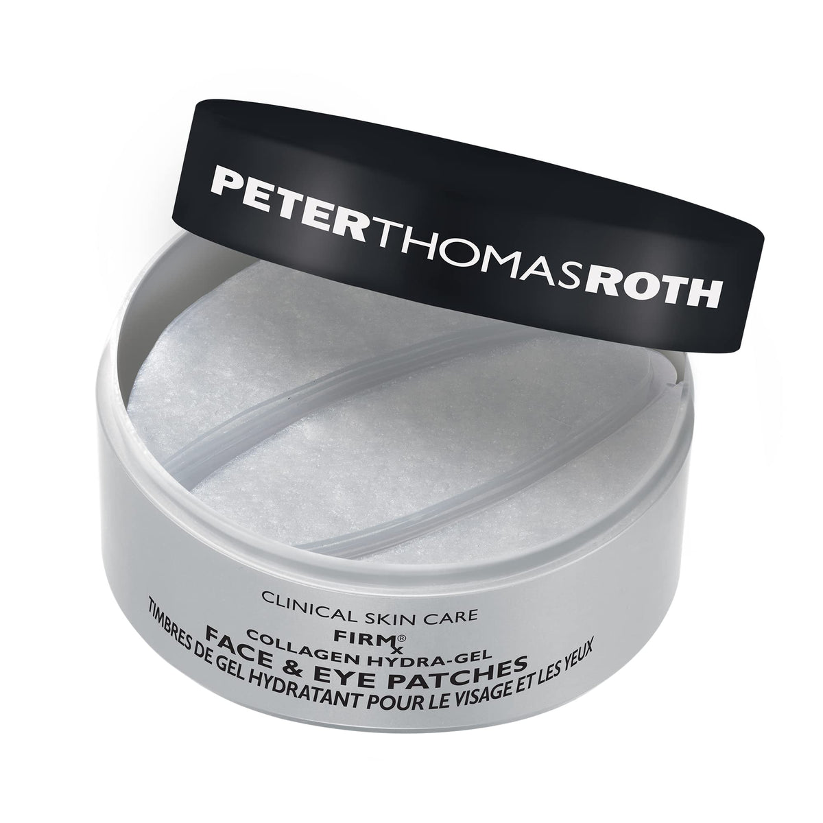 Peter Thomas Roth FIRMx collagen hydra-gel patches for under-eye and facial use, with hydrating, firming benefits.