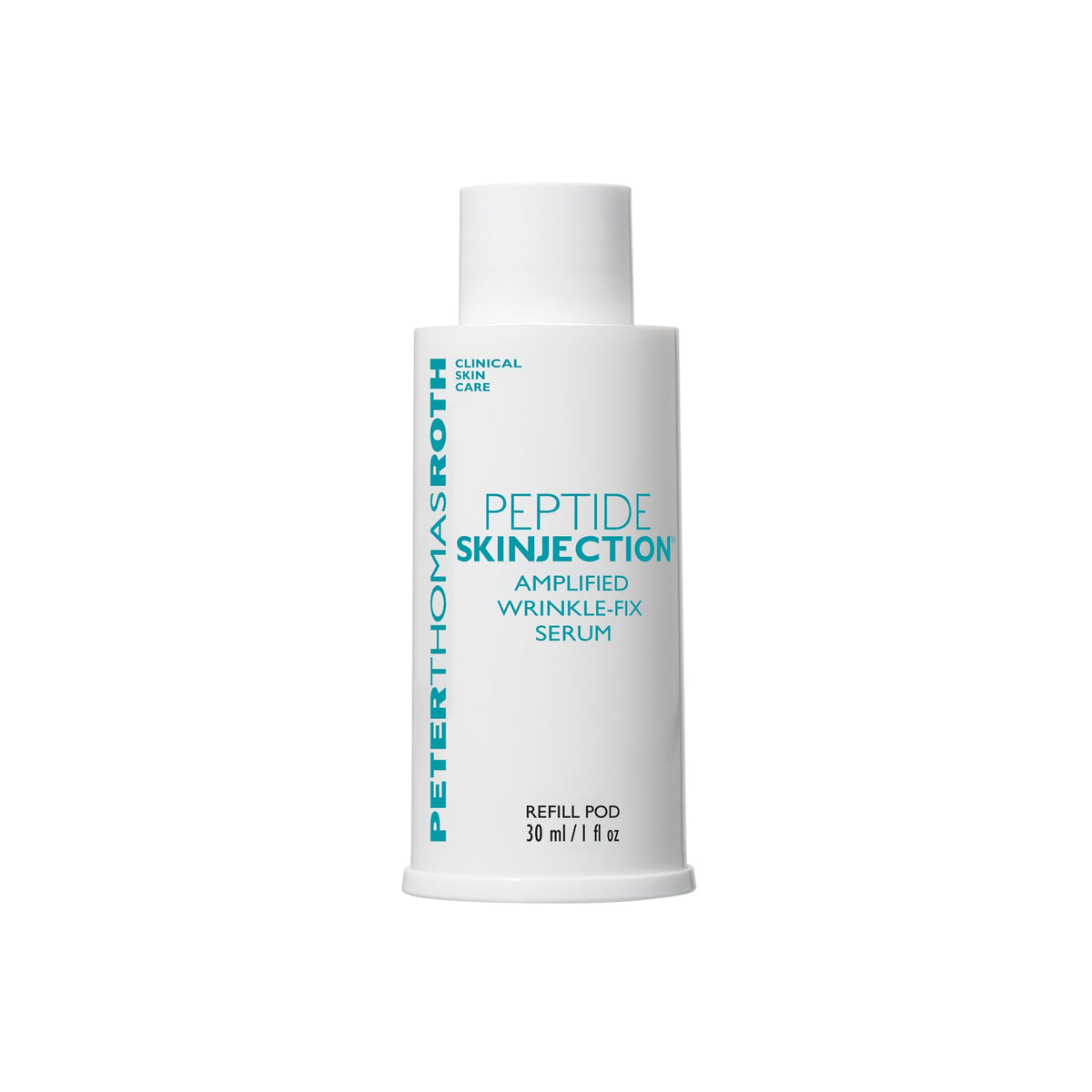 Peter Thomas Roth peptide-skinjection refill bottle, 1 oz, for easy daily application.