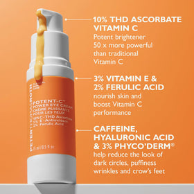 Peter Thomas Roth Potent-C Power Eye Cream being applied under-eye in routine