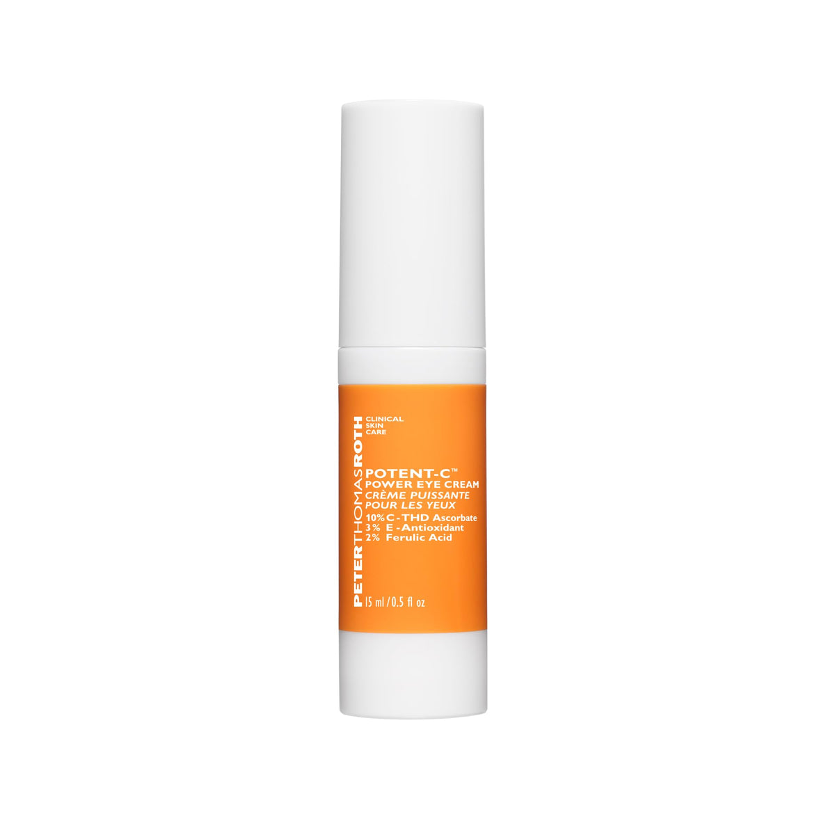 Peter Thomas Roth Potent-C Power Eye Cream jar closeup with brightening texture