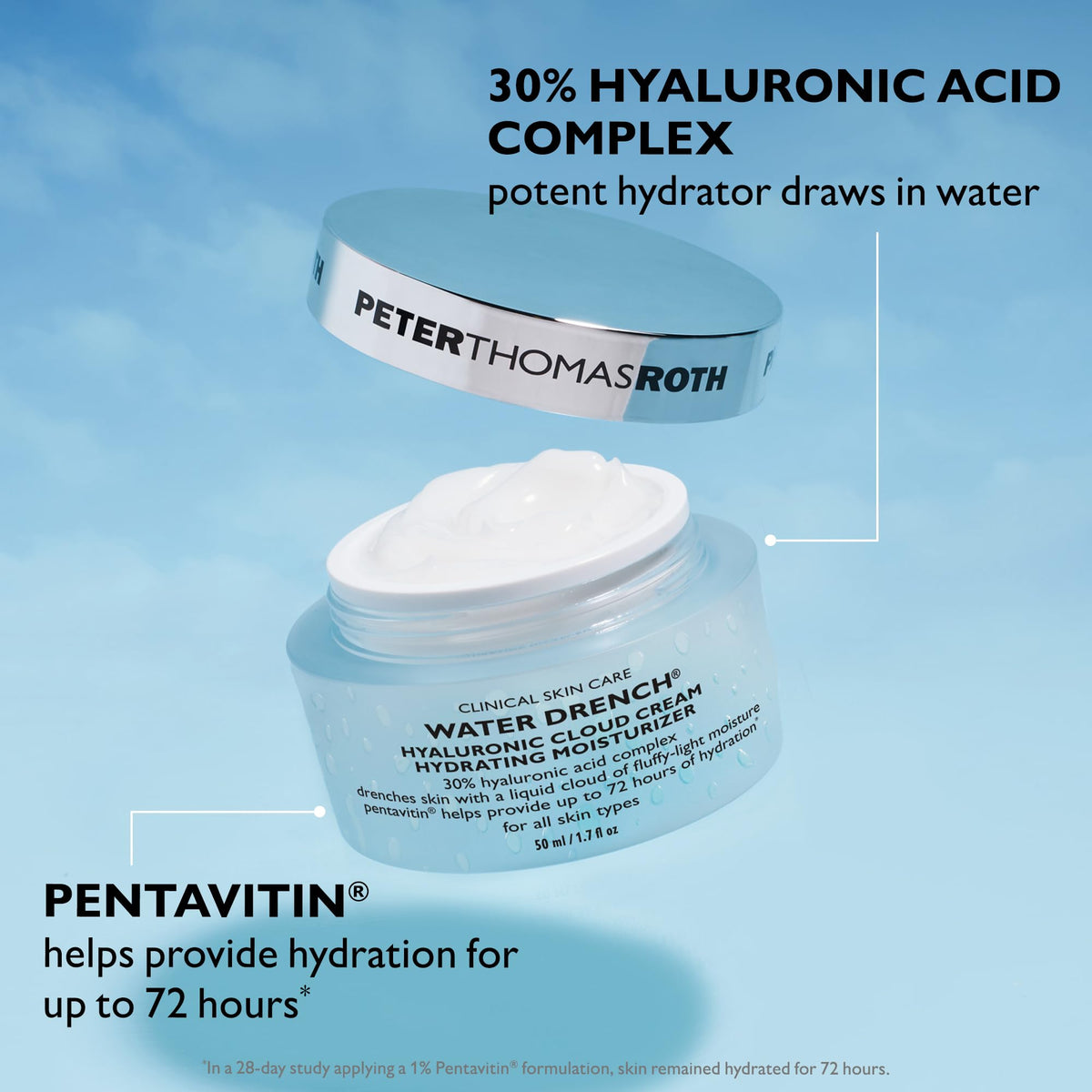 Peter Thomas Roth Water Drench Cloud Cream delivers day and night hydration