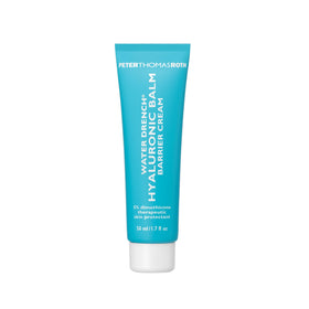 Peter Thomas Roth Water Drench Hyaluronic Balm jar demonstrates a hydrating barrier cream for dry, sensitive skin.
