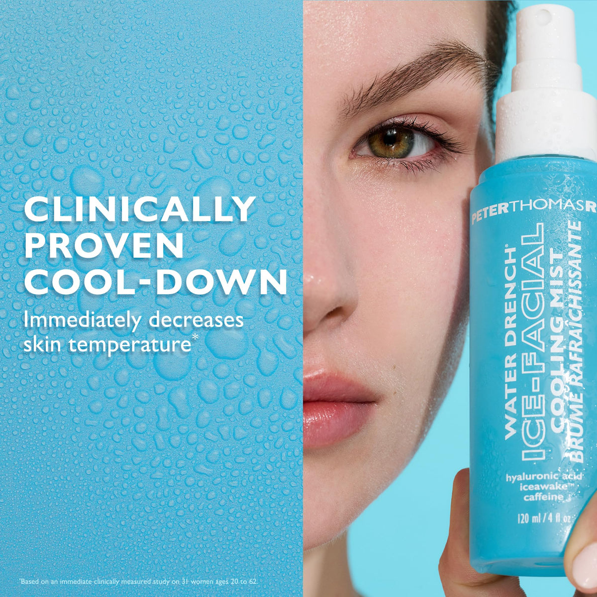 Tea extracts imagery highlighting antioxidant ingredients in Water Drench Ice-Facial Mist