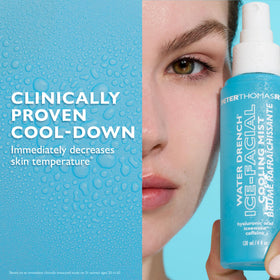 Tea extracts imagery highlighting antioxidant ingredients in Water Drench Ice-Facial Mist