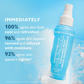 Hands applying Water Drench Ice-Facial Mist for midday hydration boost