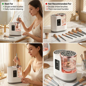 PETINBOX 3-in-1 makeup brush cleaner compact design saves counter space