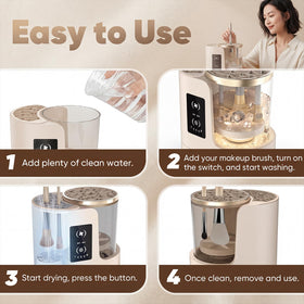 PETINBOX 3-in-1 makeup brush cleaner interior bristle area demonstrating thorough gentle cleaning