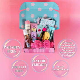 Petite Maison daily skincare routine setup showing variety of products.